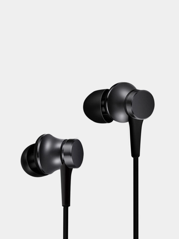 Наушники Xiaomi Mi In-Ear Headphones Basic с микрофоном, 3.5мм, черный, ZBW4354TY