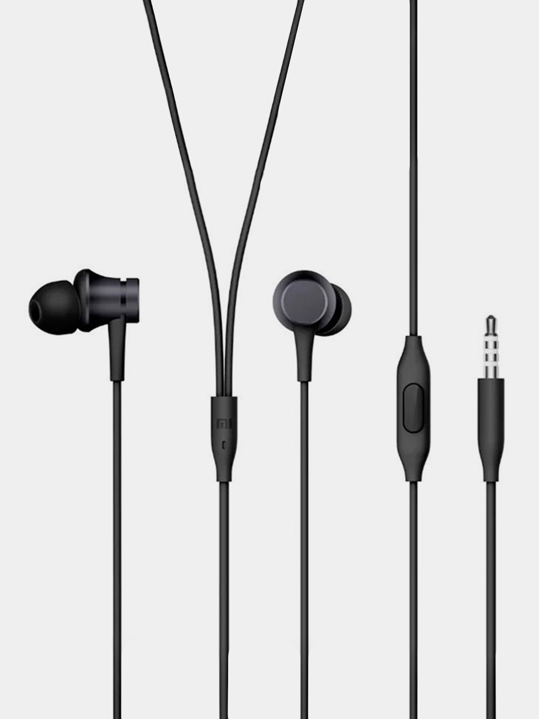 Наушники Xiaomi Mi In-Ear Headphones Basic с микрофоном, 3.5мм, черный,  ZBW4354TY купить по цене 517 ₽ в интернет-магазине Магнит Маркет