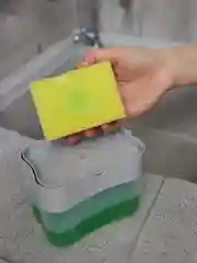 Диспенсер кухонный / Дозатор кухонный с губкой / дозатор для моющего средства / для кухни