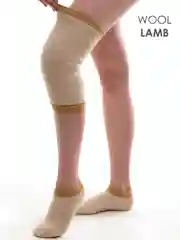 Карамельный наколенник Woollamb меховой эластичный из овечьей шерсти