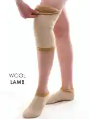 Карамельный наколенник Woollamb меховой эластичный из овечьей шерсти