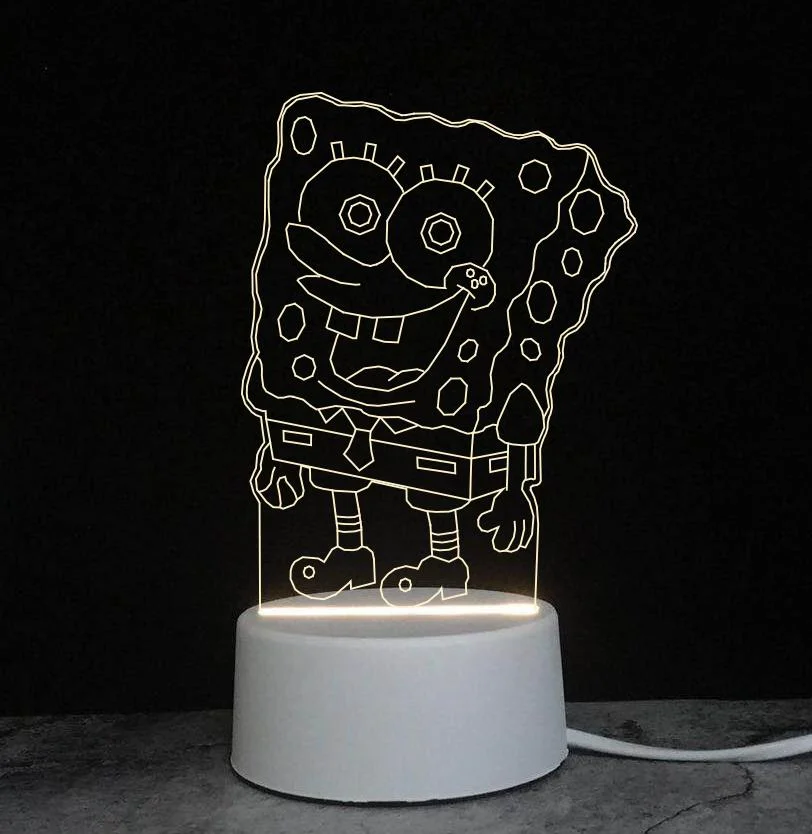 Лавандовый светильник ночник 3D светодиодный LED, подарок