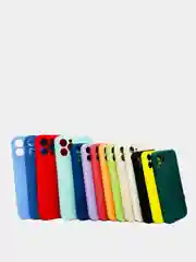 Чехол для iPhone 12 12Pro 12ProMax 12mini силиконовый с бархоткой внутри