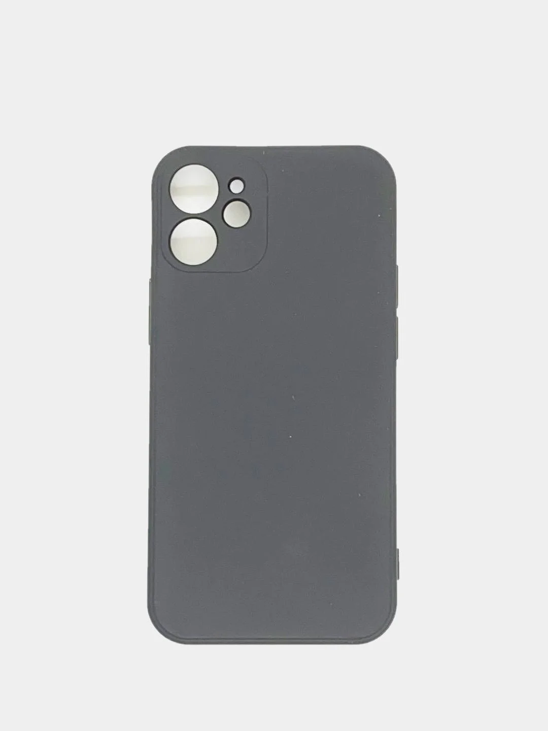 Черный чехол для iPhone 12 12Pro 12ProMax 12mini силиконовый с бархоткой внутри