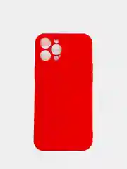 Красный чехол для iPhone 12 12Pro 12ProMax 12mini силиконовый с бархоткой внутри