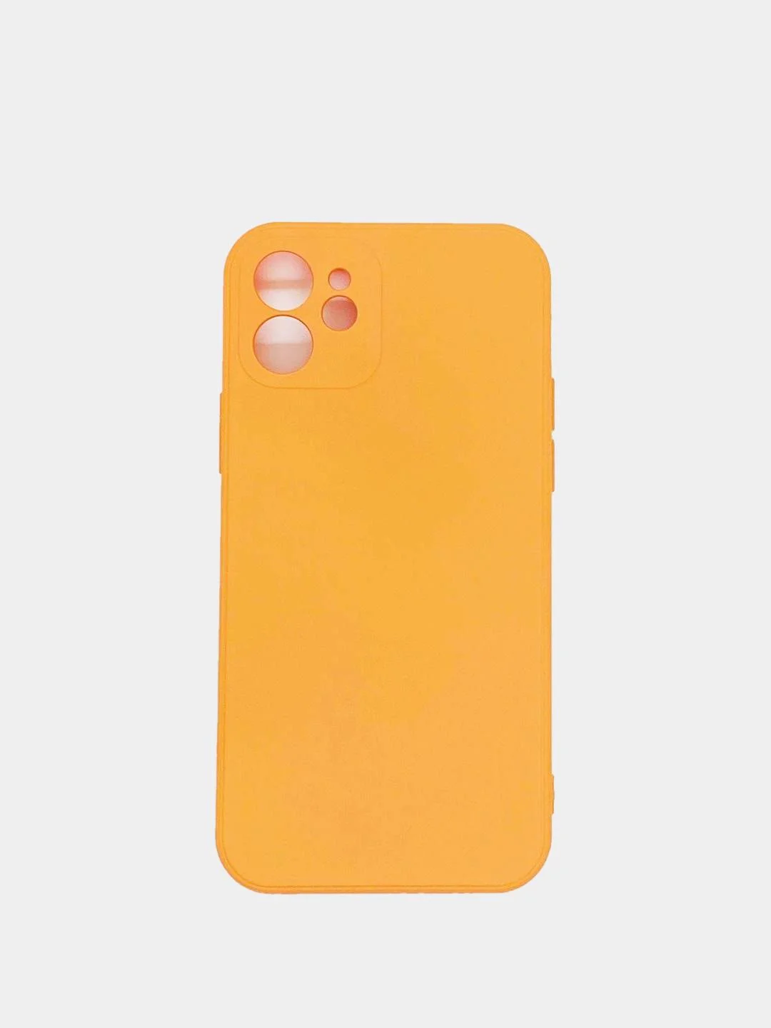 Рыжий чехол для iPhone 12 12Pro 12ProMax 12mini силиконовый с бархоткой внутри