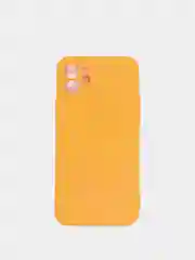 Рыжий чехол для iPhone 12 12Pro 12ProMax 12mini силиконовый с бархоткой внутри