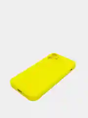 Желтый чехол для iPhone 12 12Pro 12ProMax 12mini силиконовый с бархоткой внутри