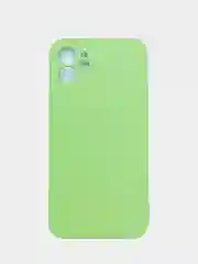 Лайм чехол для iPhone 12 12Pro 12ProMax 12mini силиконовый с бархоткой внутри