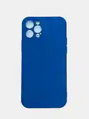 Синий чехол для iPhone 12 12Pro 12ProMax 12mini силиконовый с бархоткой внутри