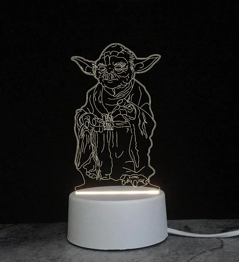 Салатовый светильник ночник 3D светодиодный LED, подарок