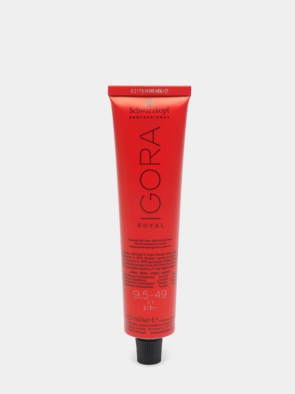 Краска Schwarzkopf Igora Royal, 9,5-49 светлый блондин пастельный перламутровый, 60 мл