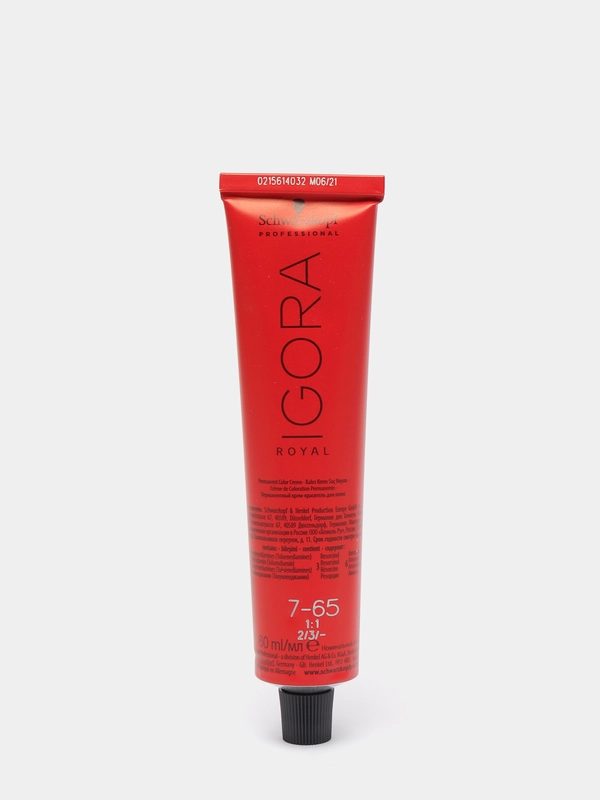 Краска Schwarzkopf Professional Igora Royal 7-65 средний русо-шоколадно золотистый 60мл