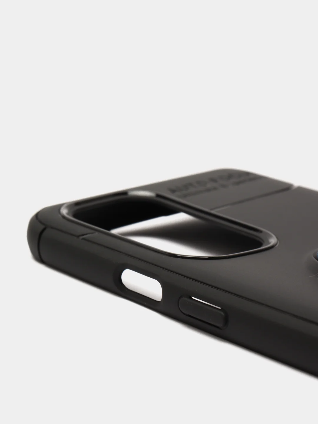 Темно-синий чехол силиконовый противоударный с магнитным кольцом для OnePlus 9