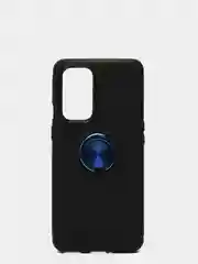 Темно-синий чехол силиконовый противоударный с магнитным кольцом для OnePlus 9