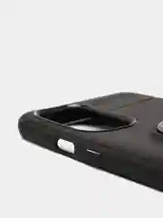 Черный чехол силиконовый противоударный с магнитным кольцом для OnePlus 9
