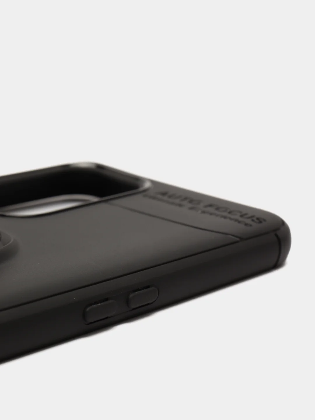 Черный чехол силиконовый противоударный с магнитным кольцом для OnePlus 9