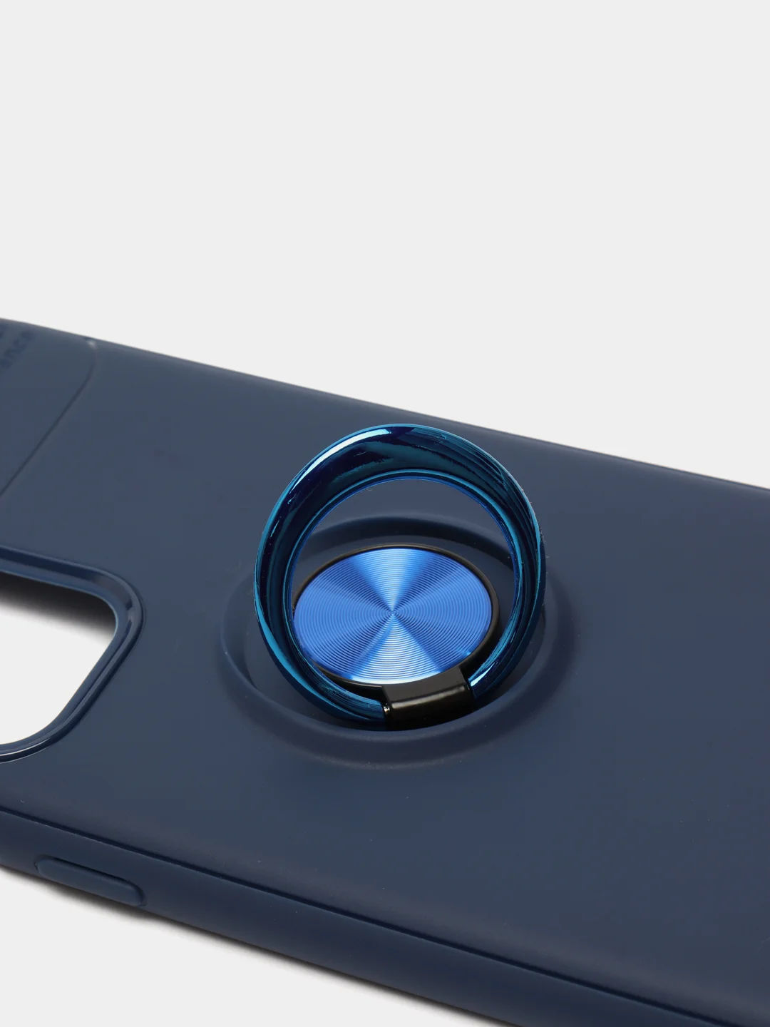 Синий чехол силиконовый противоударный с магнитным кольцом для OnePlus 9