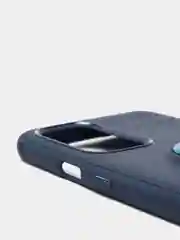 Синий чехол силиконовый противоударный с магнитным кольцом для OnePlus 9