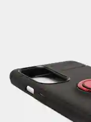 Багровый чехол силиконовый противоударный с магнитным кольцом для OnePlus 9