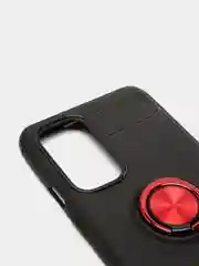 Багровый чехол силиконовый противоударный с магнитным кольцом для OnePlus 9