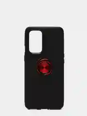 Багровый чехол силиконовый противоударный с магнитным кольцом для OnePlus 9