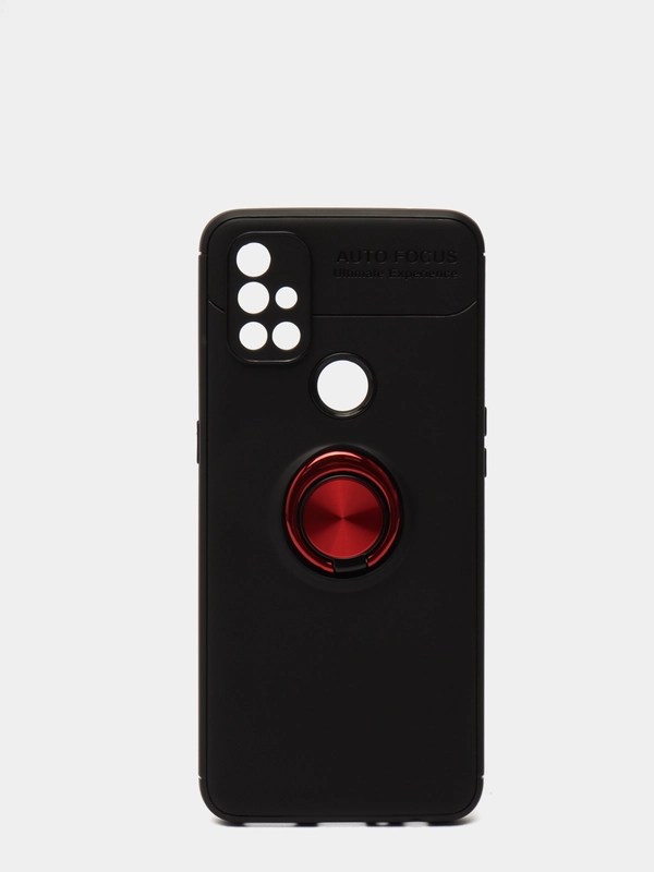 Чехол силиконовый противоударный с магнитным кольцом для OnePlus Nord N10 5G