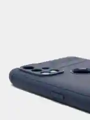 Синий чехол силиконовый противоударный с магнитным кольцом для OnePlus Nord N10 5G