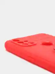 Красный чехол силиконовый противоударный с магнитным кольцом для OnePlus Nord N10 5G