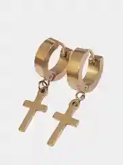 Золотой серьги Крестики / Крестики, Кресты - 4 модели / Серьги сталь / Каффы / Из стали