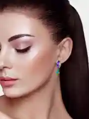 Зеленый серьги Крестики / Крестики, Кресты - 4 модели / Серьги сталь / Каффы / Из стали