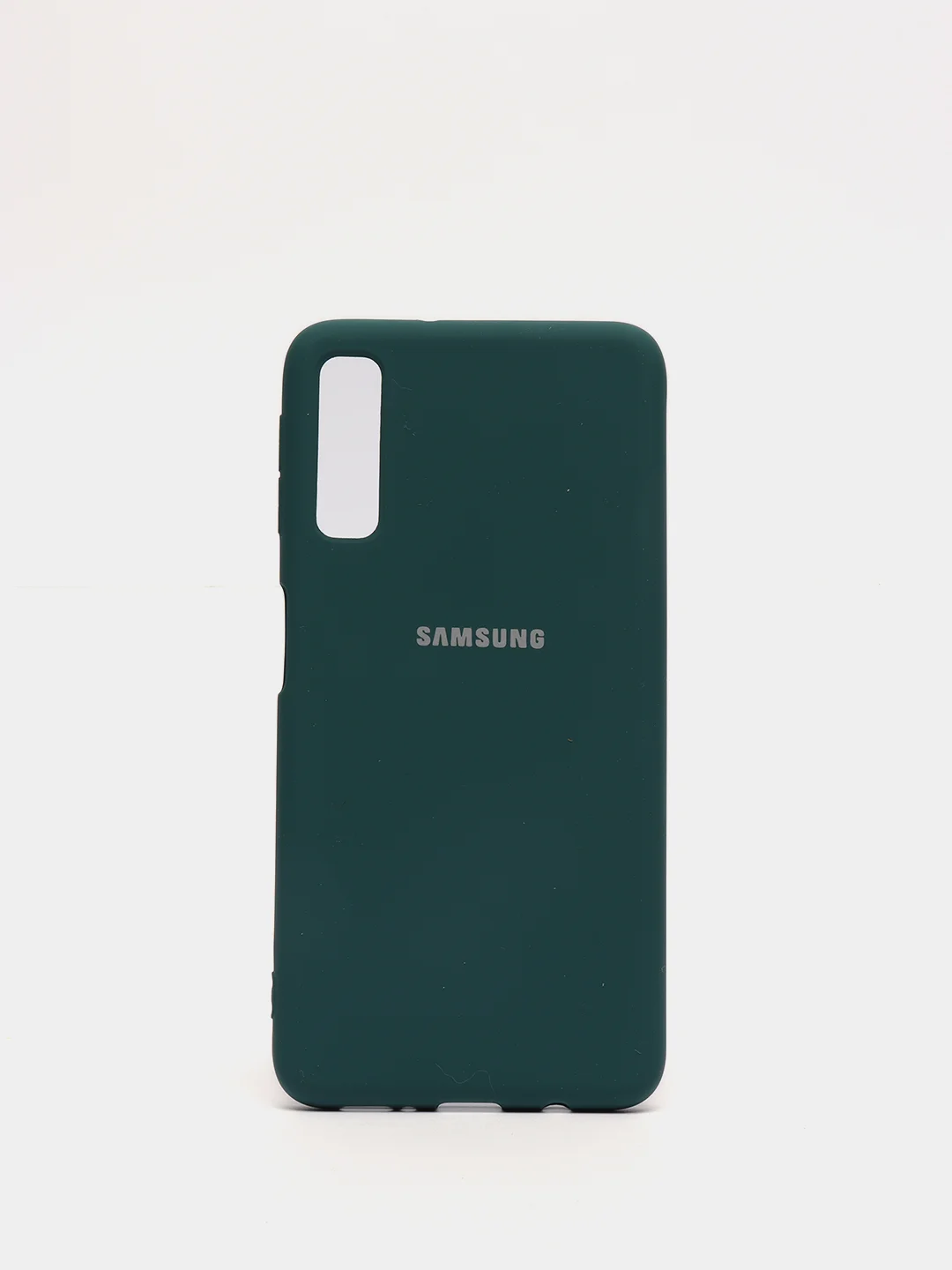 Тёмно-бирюзовый защитный силиконовый чехол Silicone Cover SAMSUNG A750(A7 2018)
