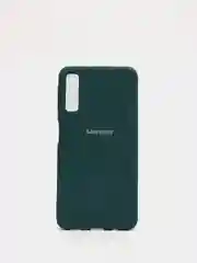Тёмно-бирюзовый защитный силиконовый чехол Silicone Cover SAMSUNG A750(A7 2018)
