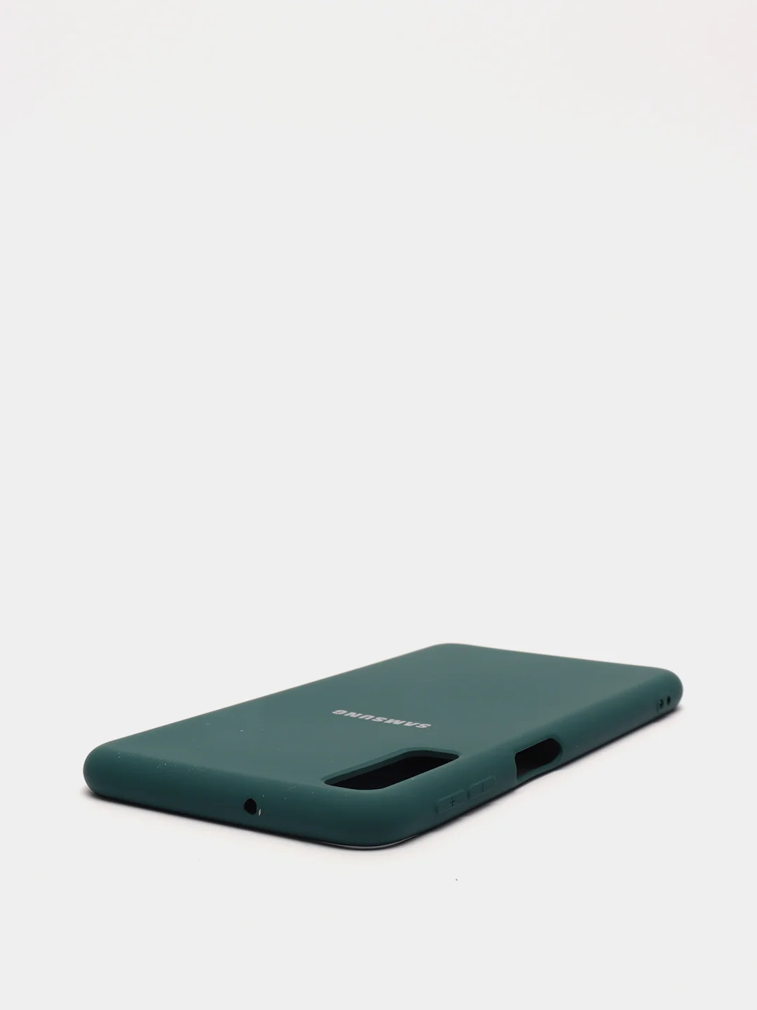 Тёмно-бирюзовый защитный силиконовый чехол Silicone Cover SAMSUNG A750(A7 2018)