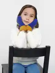 Варежки детские, цвет синий