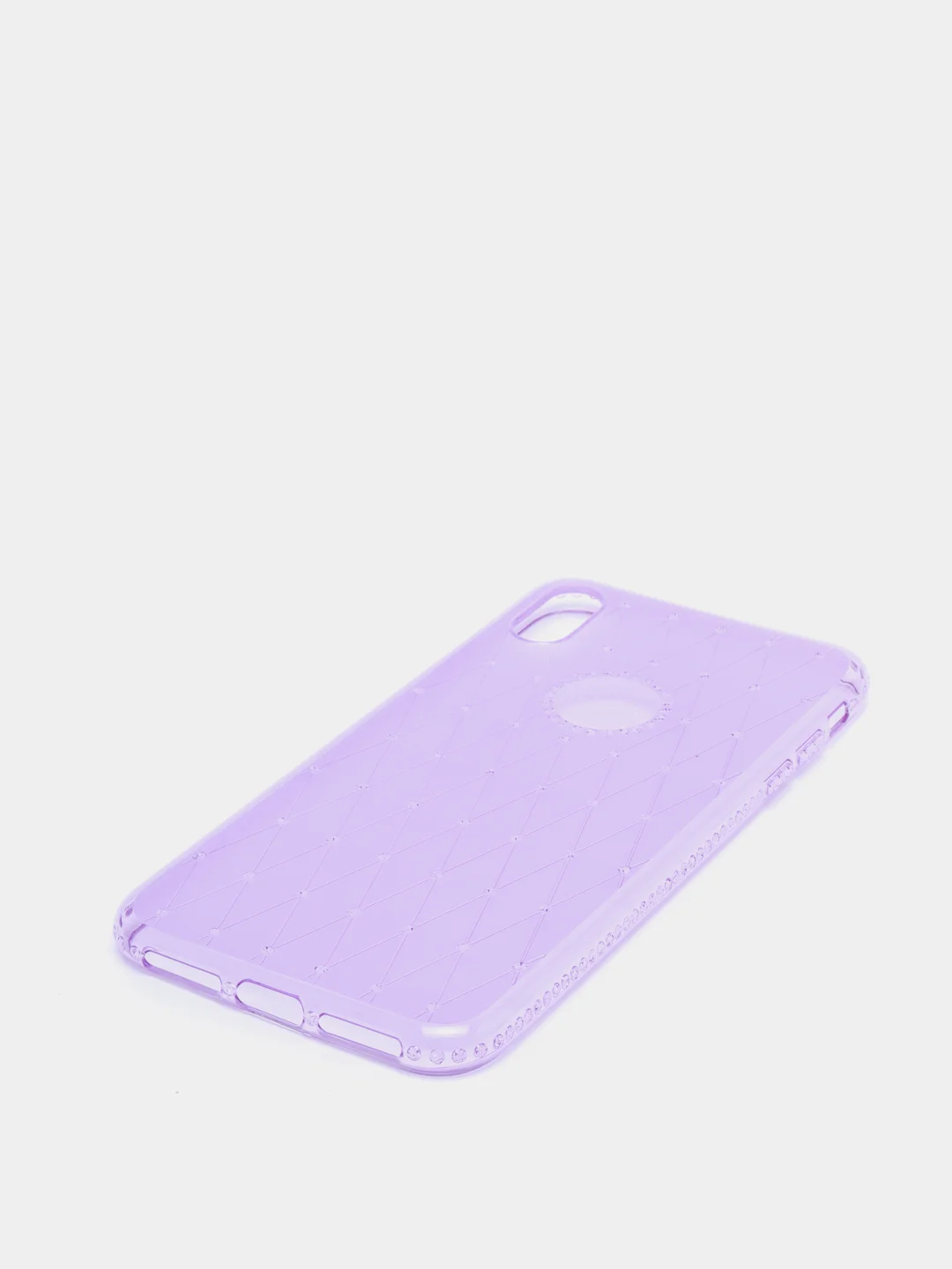 Пурпурный чехол для Apple iPhone Xs Max, прозрачный, силиконовый, со стразами