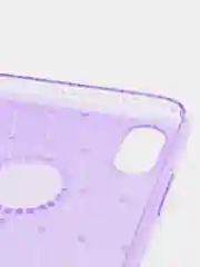 Пурпурный чехол для Apple iPhone Xs Max, прозрачный, силиконовый, со стразами