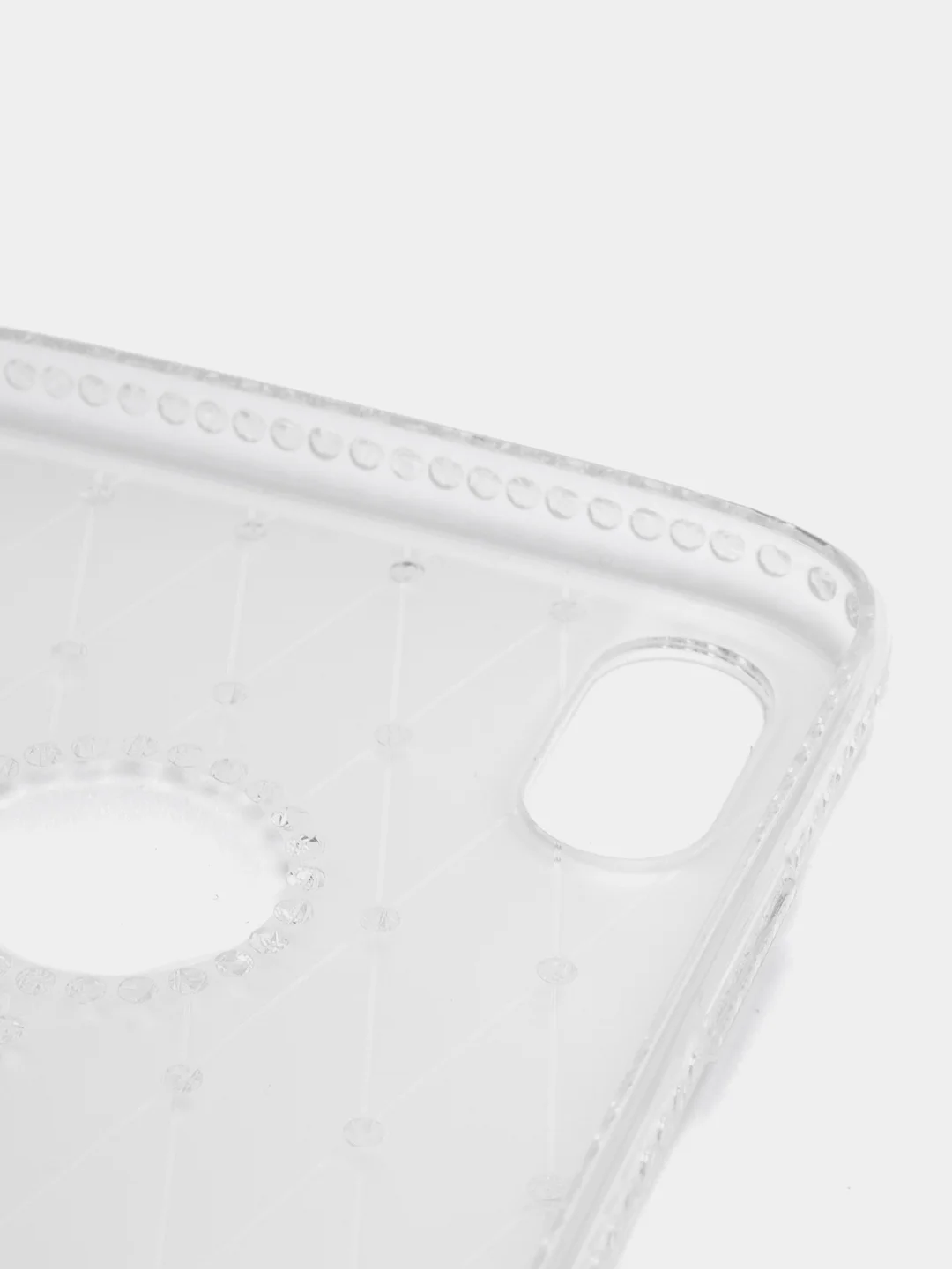 Серебряный чехол для Apple iPhone Xs Max, прозрачный, силиконовый, со стразами