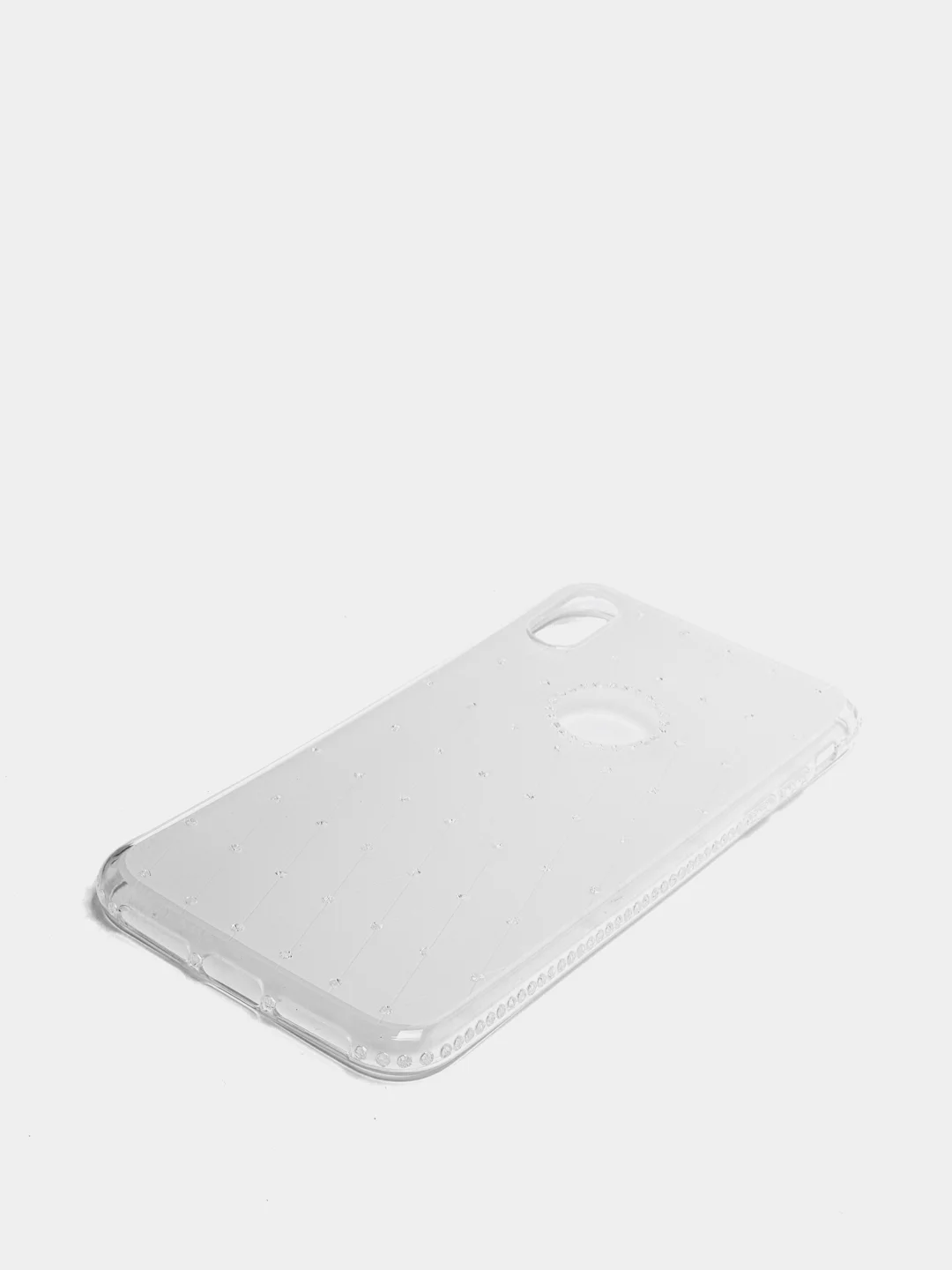 Серебряный чехол для Apple iPhone Xs Max, прозрачный, силиконовый, со стразами