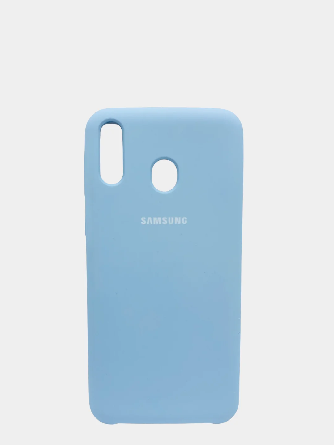 Небесно-голубой чехол силиконовый Silicone Cover Case для Samsung Galaxy A6S, M20