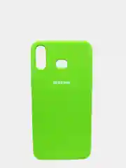 Зеленый чехол силиконовый Silicone Cover Case для Samsung Galaxy A6S, M20