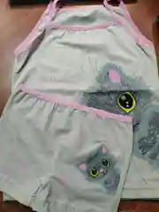 Бежевый меланж детский комплект(майка, шорты)