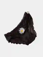 Черный женские прозрачные трусы слипы