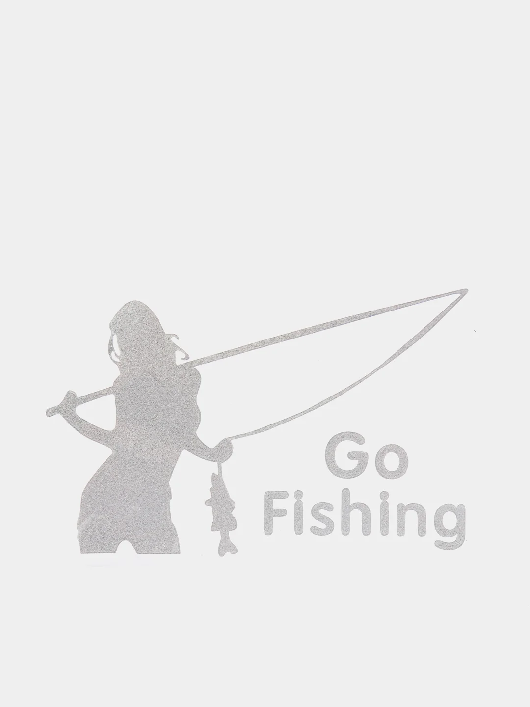 Наклейка на авто "Go fishing"