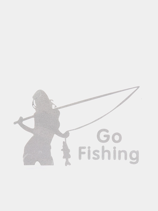 Наклейка на авто "Go fishing"