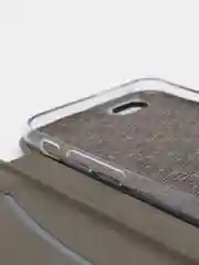 Серебряный чехол-книжка на iPhone 6/6s, 6 Plus, 7/8, SE 2020, 7/8 Plus, X, XR, XS Max, 11, 11 Pro Max