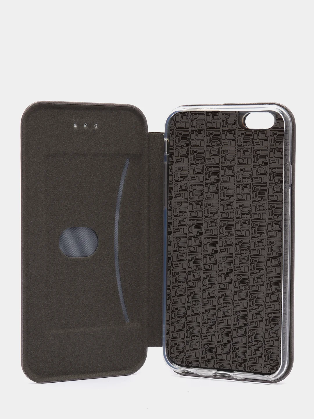 Серебряный чехол-книжка на iPhone 6/6s, 6 Plus, 7/8, SE 2020, 7/8 Plus, X, XR, XS Max, 11, 11 Pro Max