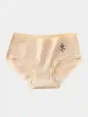 Бежевый женские хлопковые трусы слипы