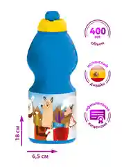 Бутылка пластиковая,спортивная, фигурная, 400 мл, "Ламы"