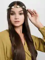 Белый венок для волос, венок из цветов
